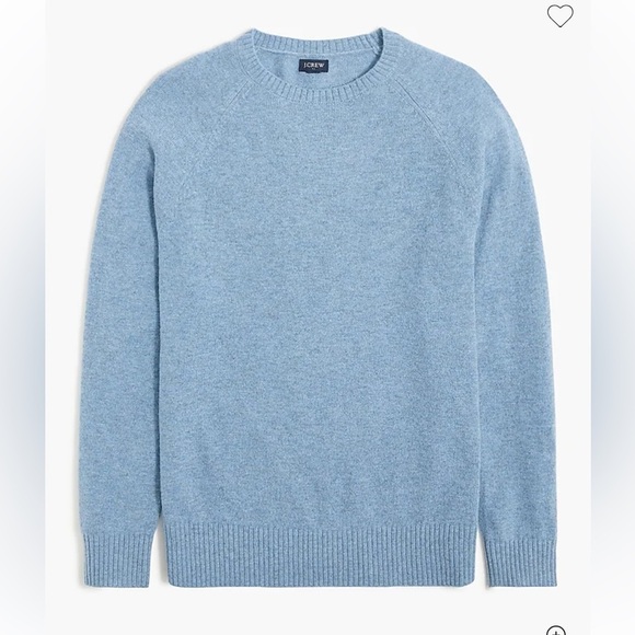 J crew heather blue mist Supersoft lambswool-blend crewneck sweater - Picture 2 of 3